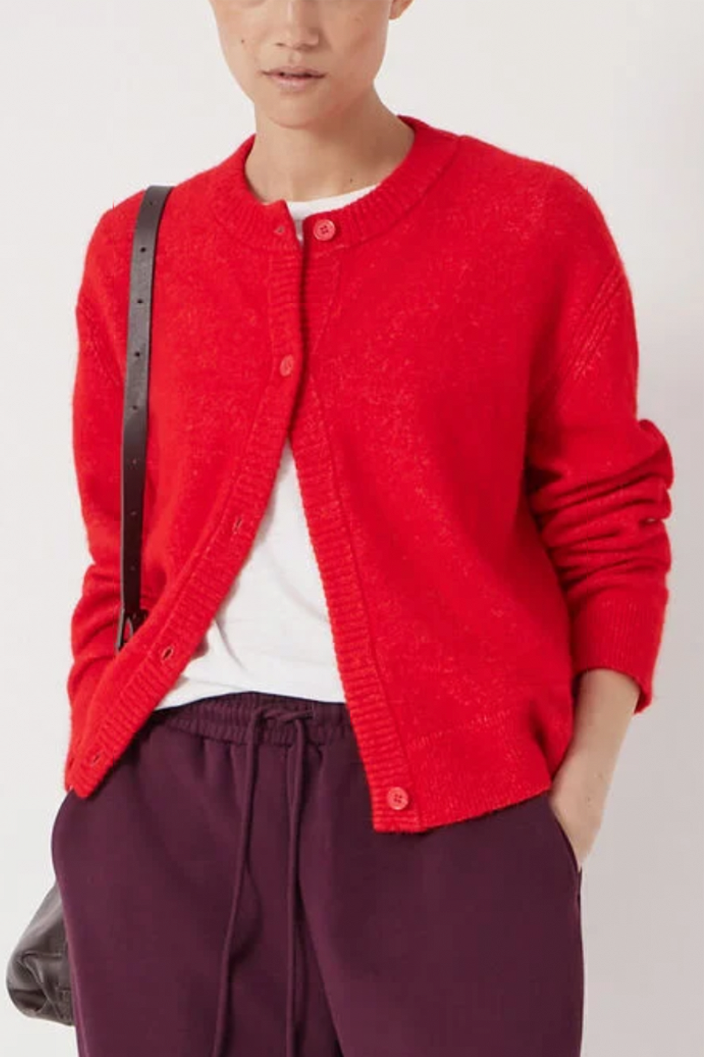 Juni Crew Neck Wool Blend Cardigan