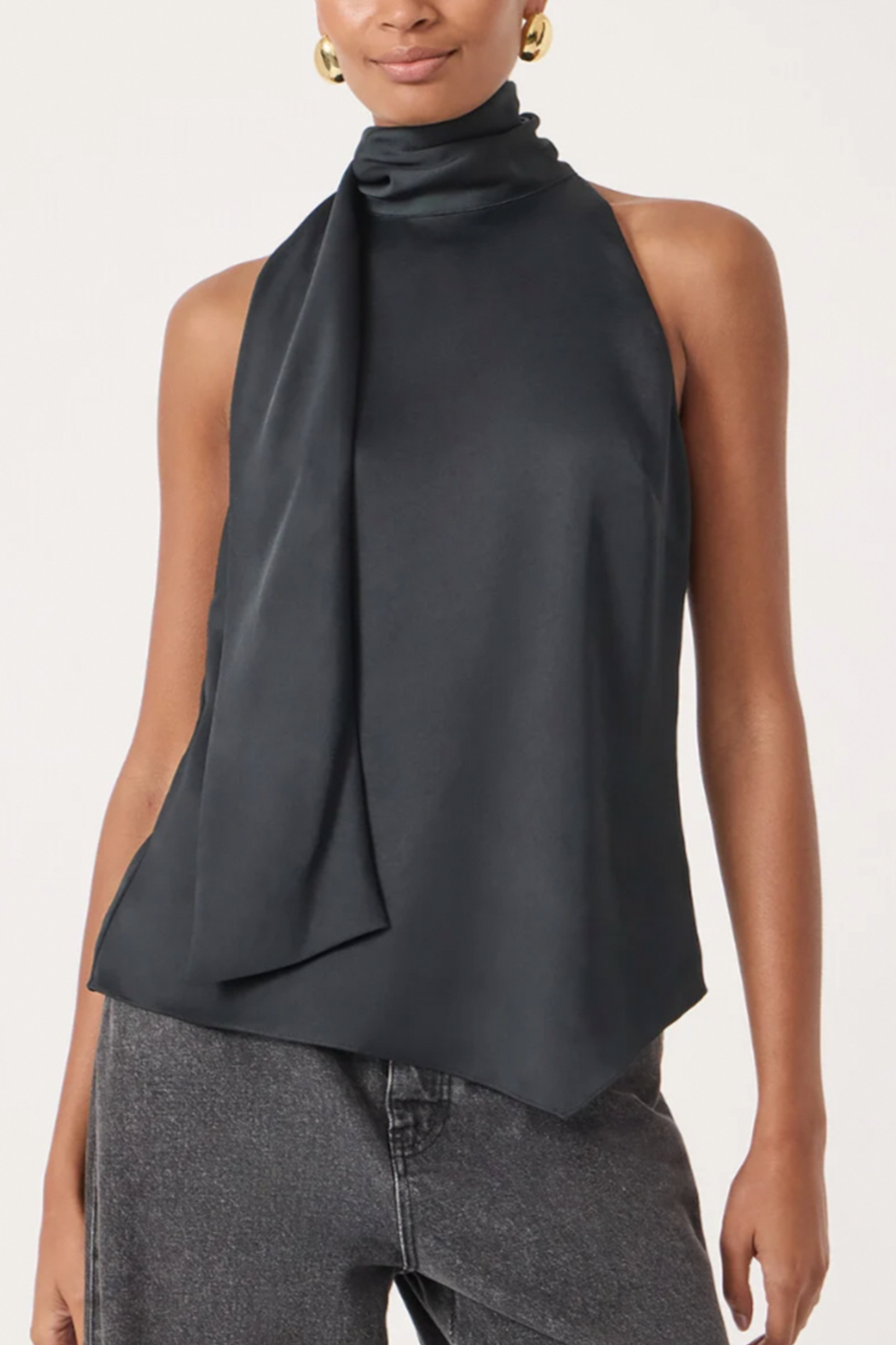 Halter Neck Satin Top