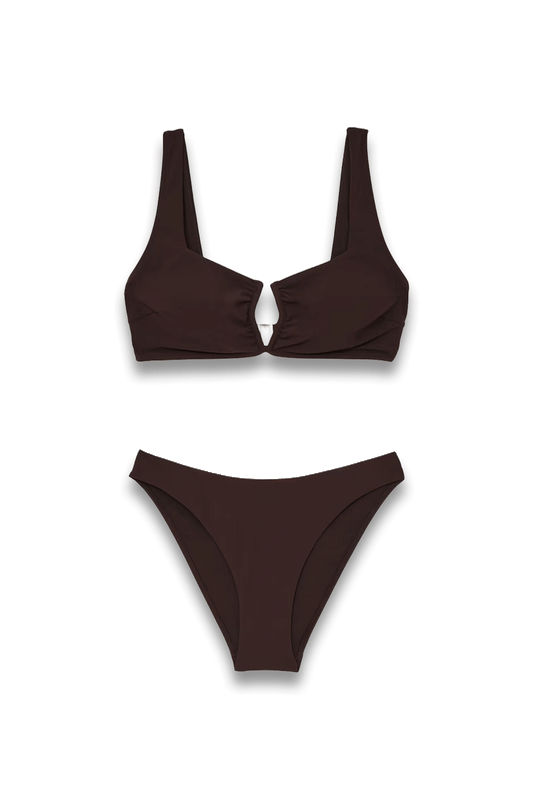 Alba V-Front Bikini Top and Mid-Rise Bottoms