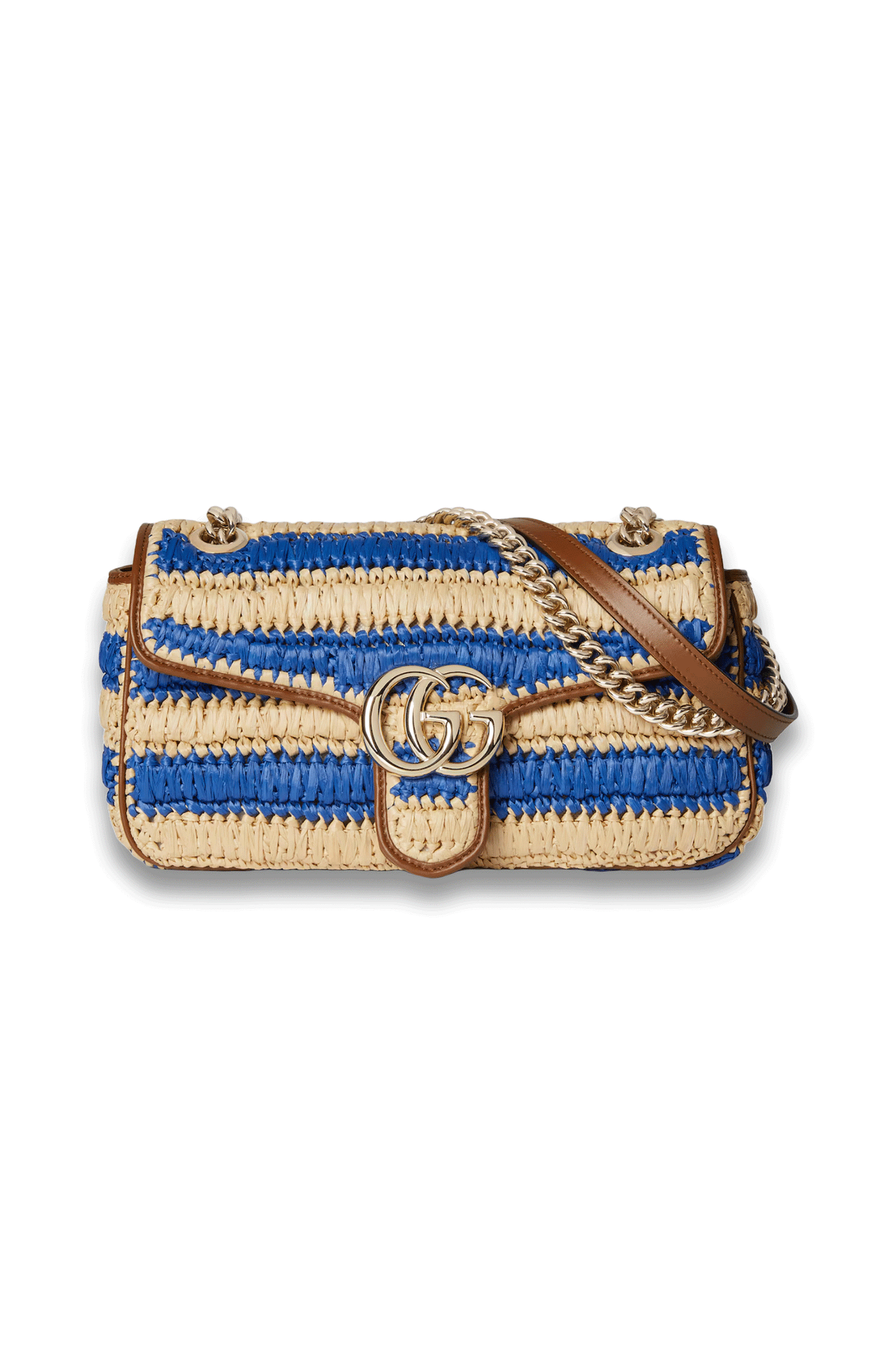 GG Marmont Woven Medium Shoulder Bag