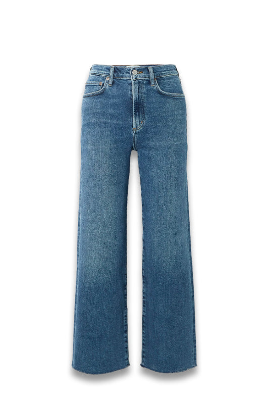 Harper Cropped Frayed Mid-rise Straight-leg Jeans