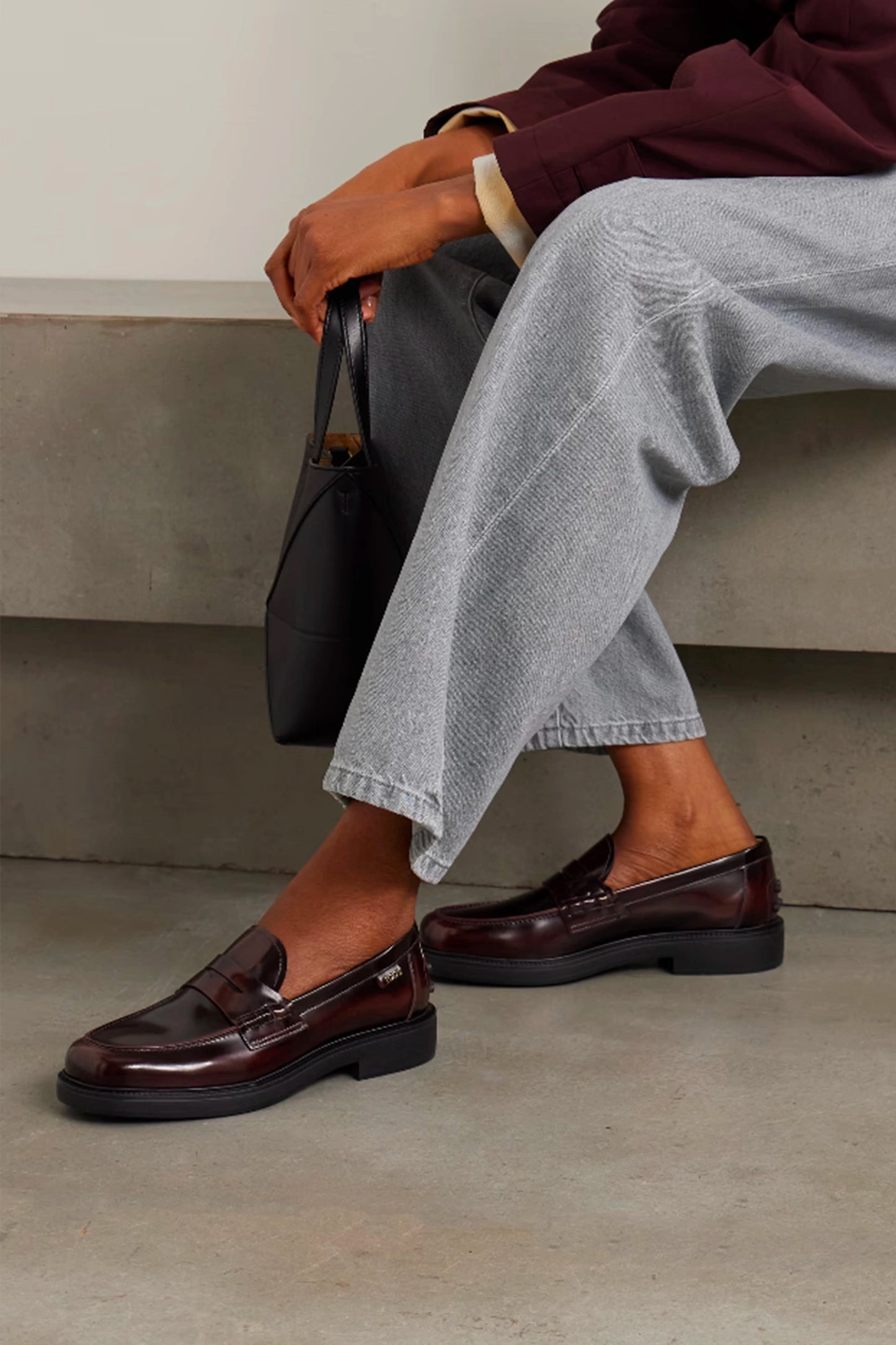 Glossed-leather Loafers