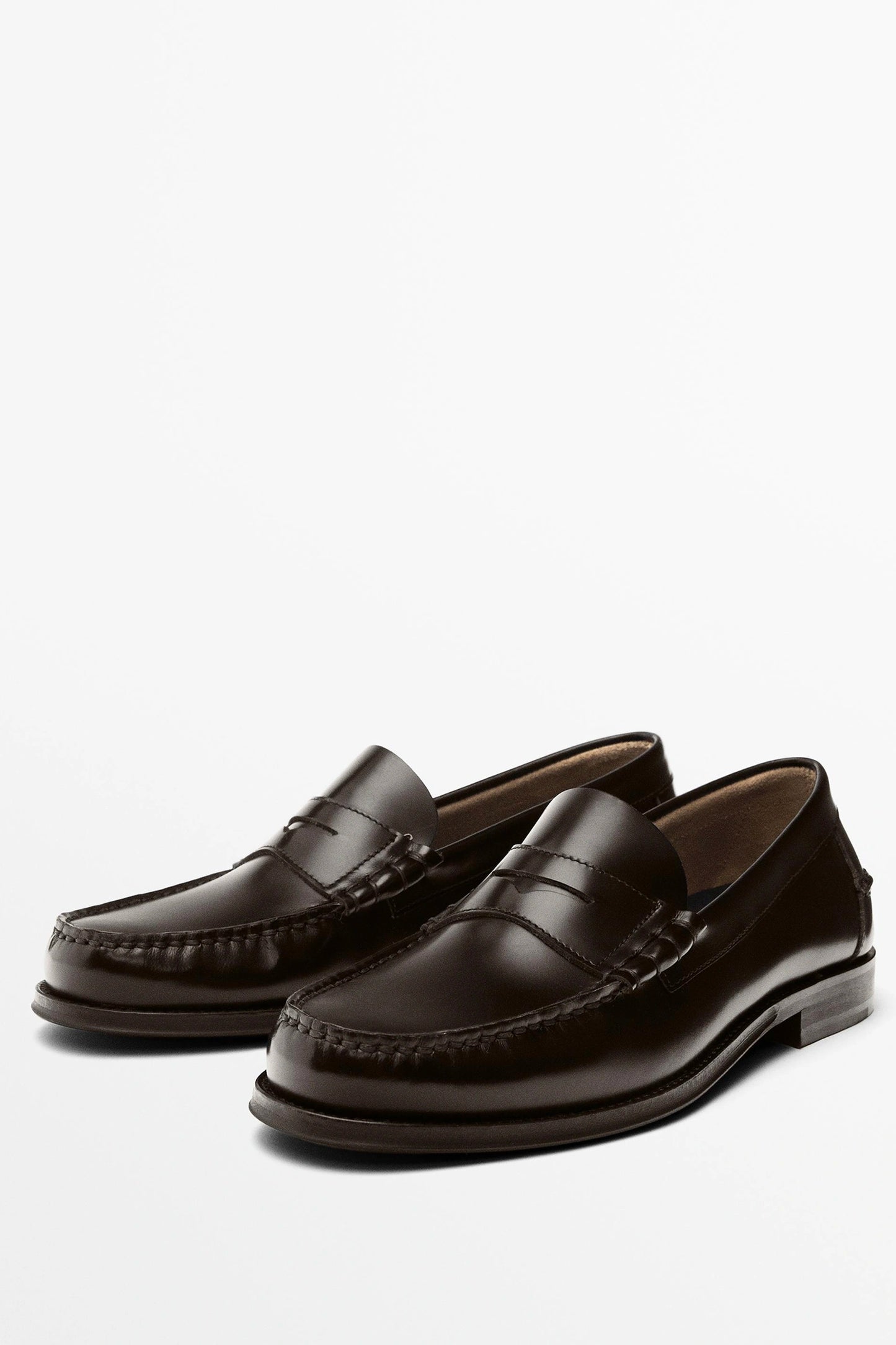 Leather Loafers with Penny Strap