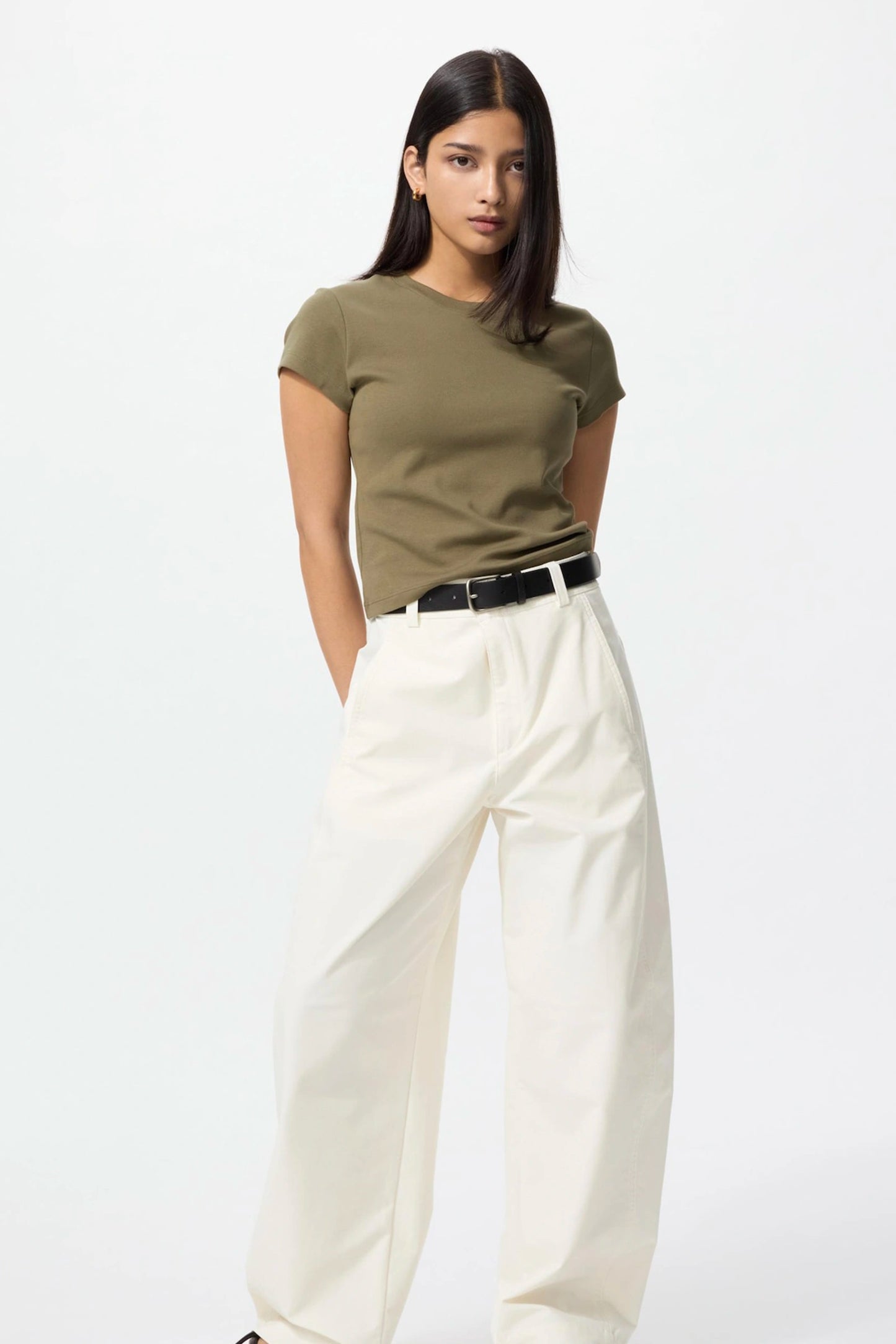 Jersey Barrel-leg Trousers