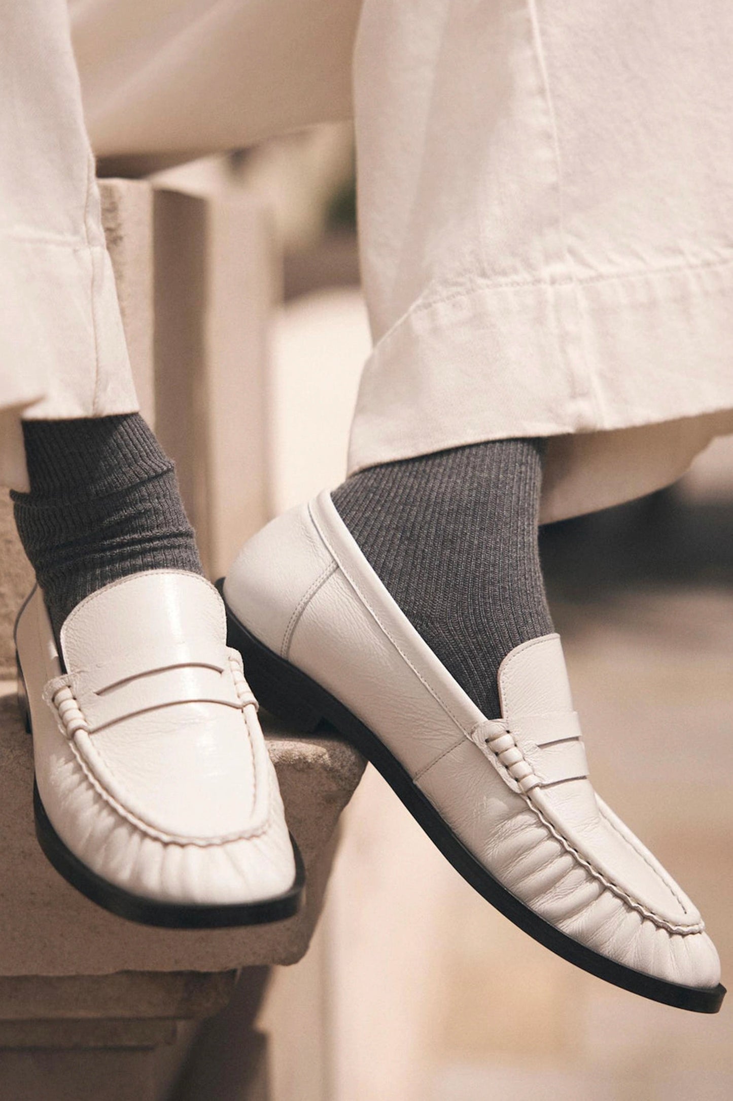 Grey Ankle Socks