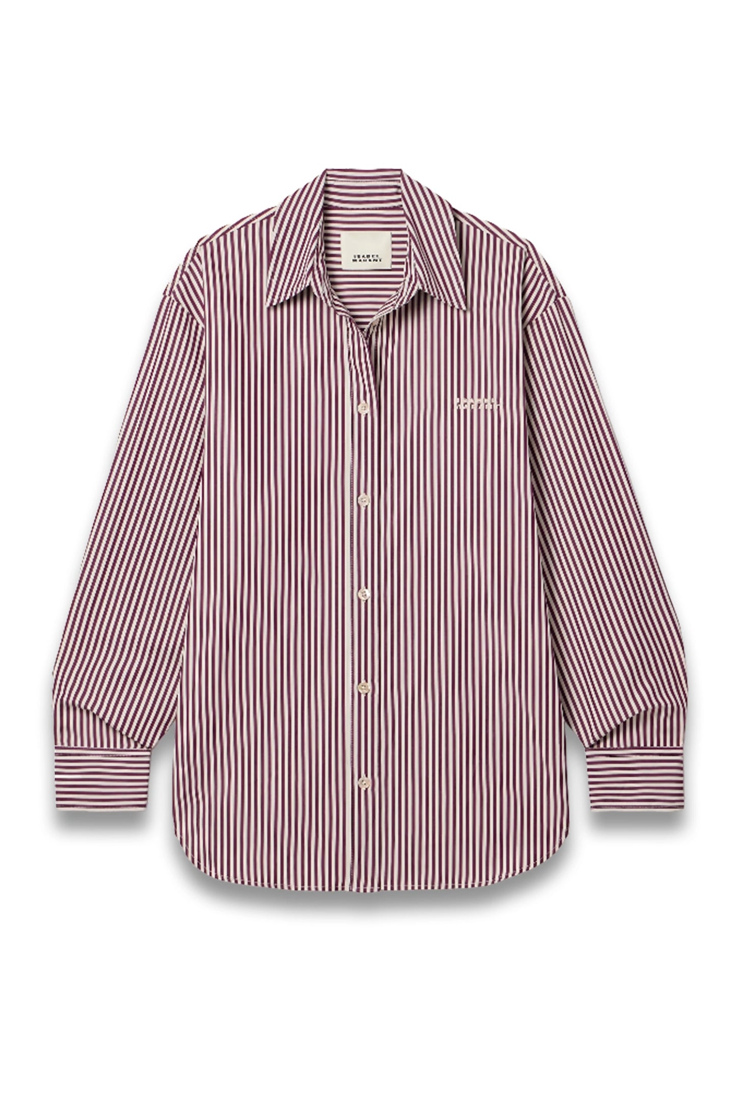 Fabriza Embroidered Striped Cotton-poplin Shirt