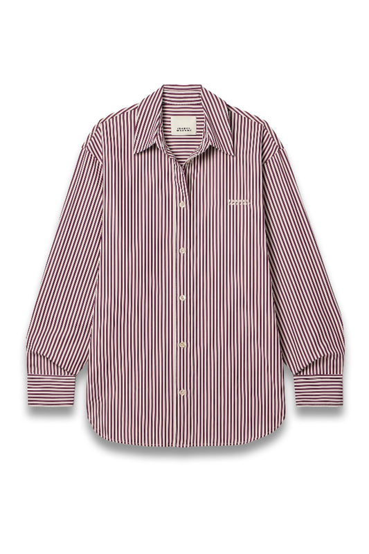 Fabriza Embroidered Striped Cotton-poplin Shirt