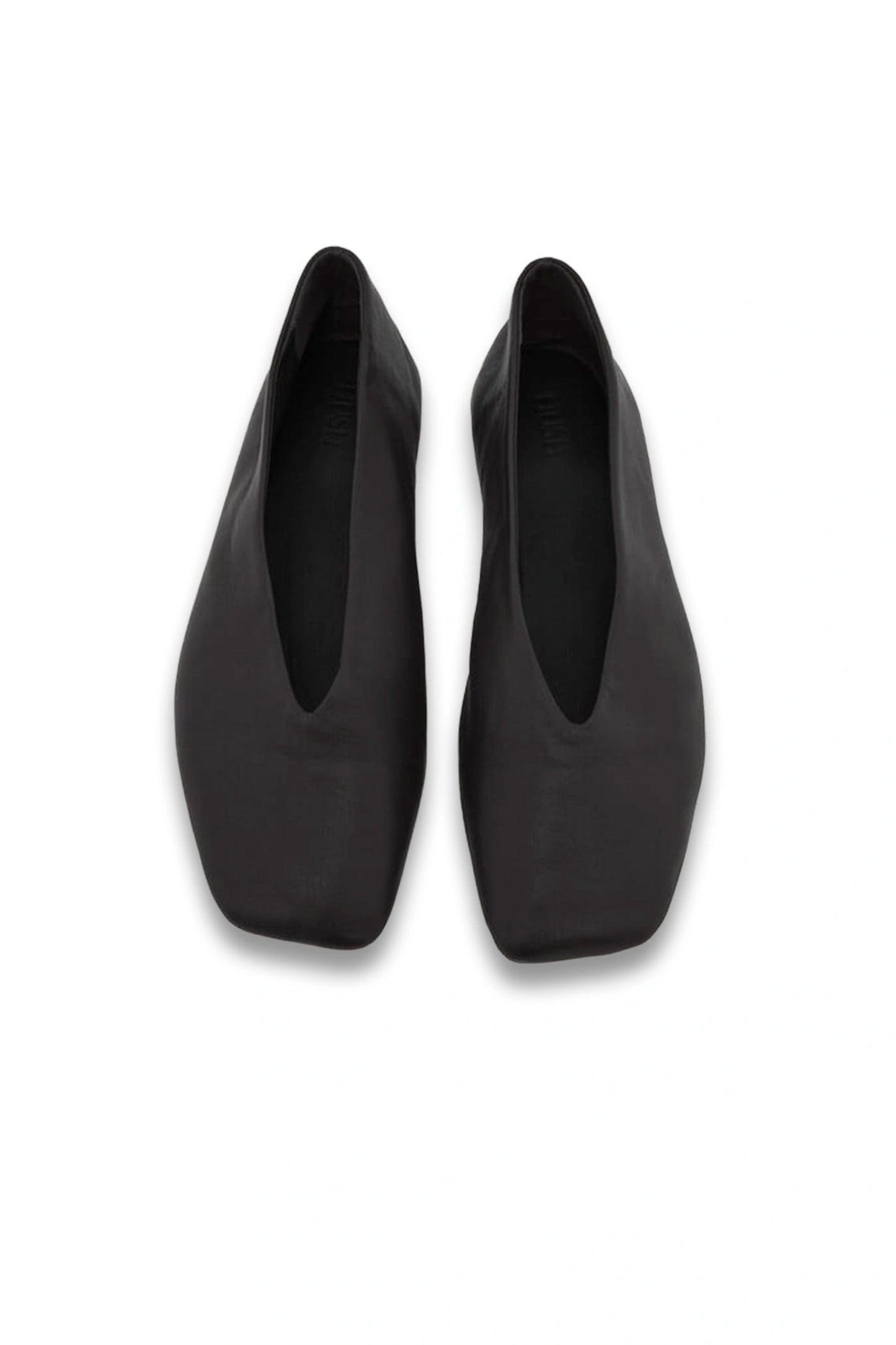 Asymmetric Leather Ballet Flats