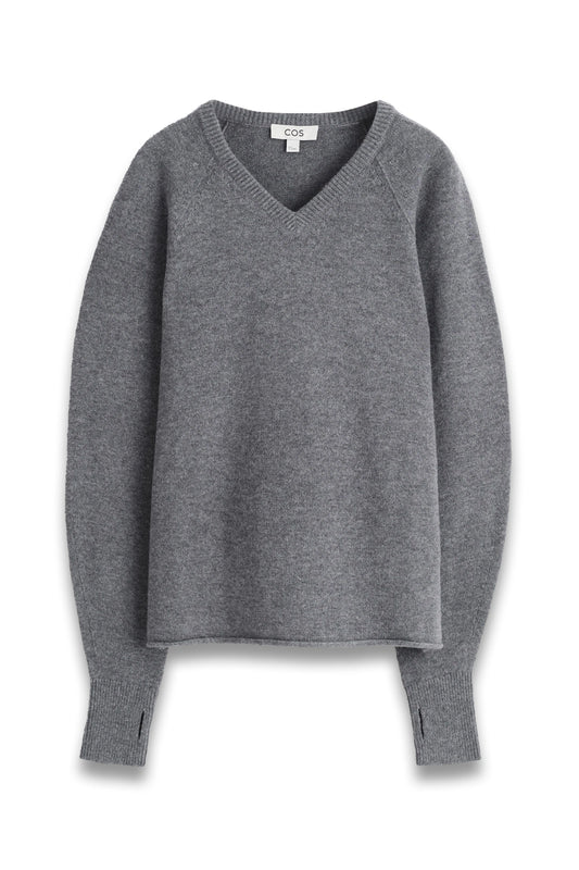 Merino Wool V-neck Jumper