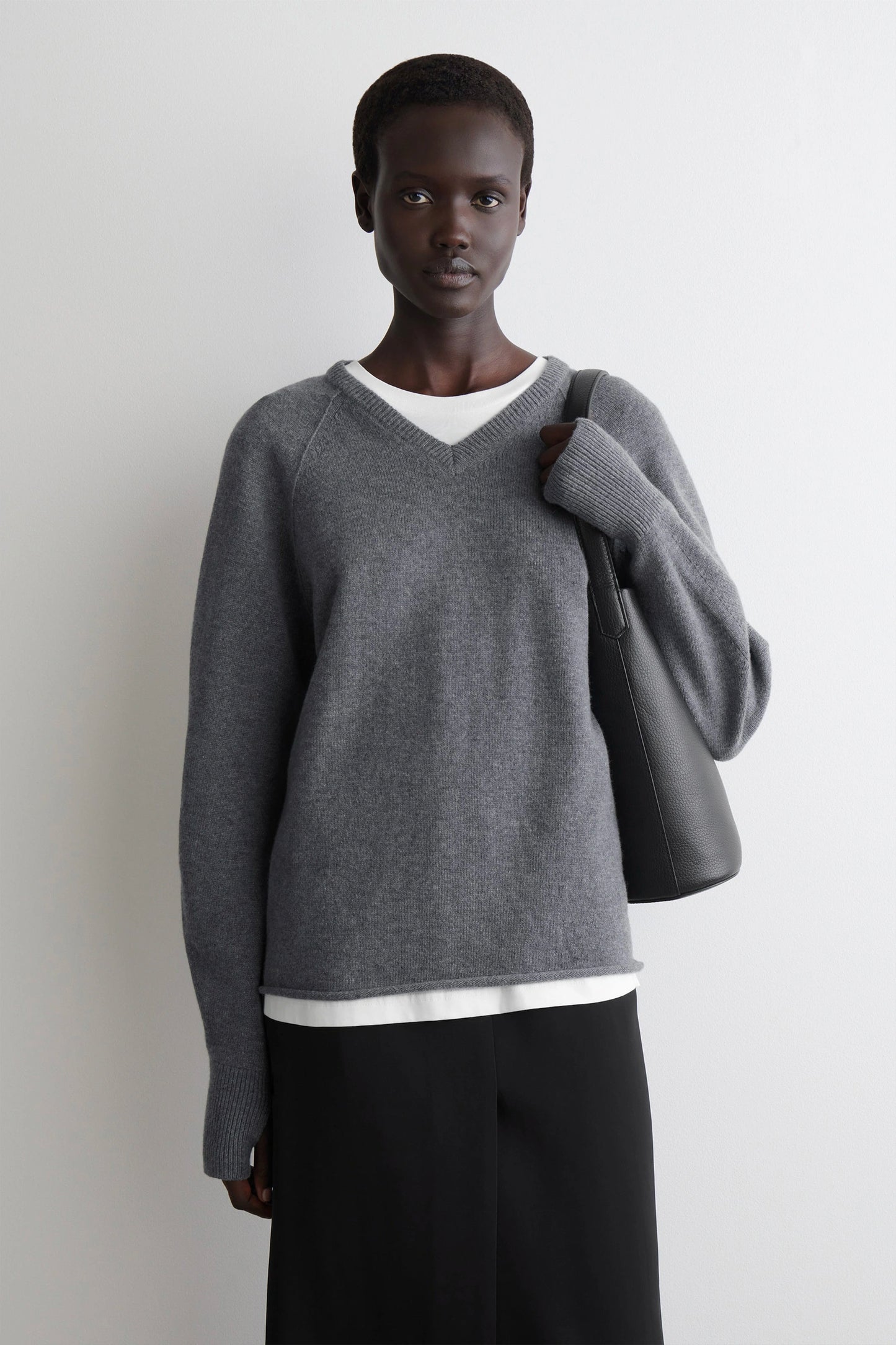 Merino Wool V-neck Jumper