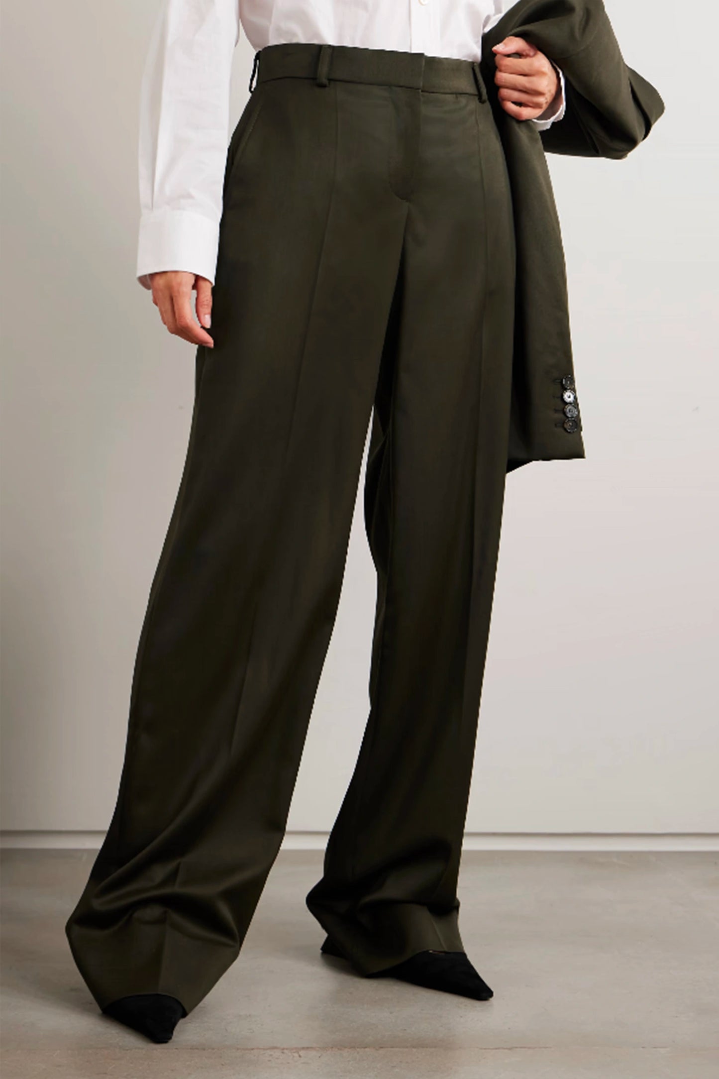 Wool Wide-leg Pants