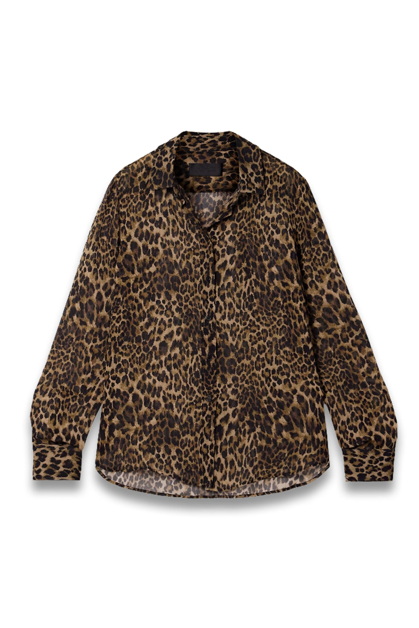 Gaia Leopard-print Silk Crepe de Chine Shirt