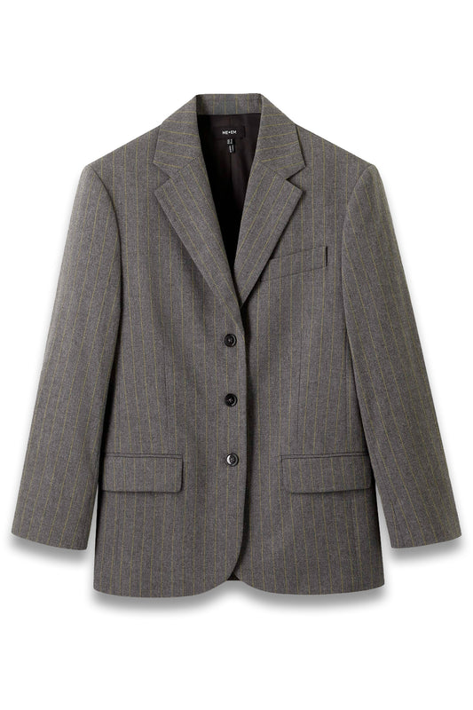 Pinstripe Intelligent Oversized Blazer