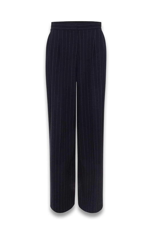 Pia Pinstripe Wide Leg Trousers