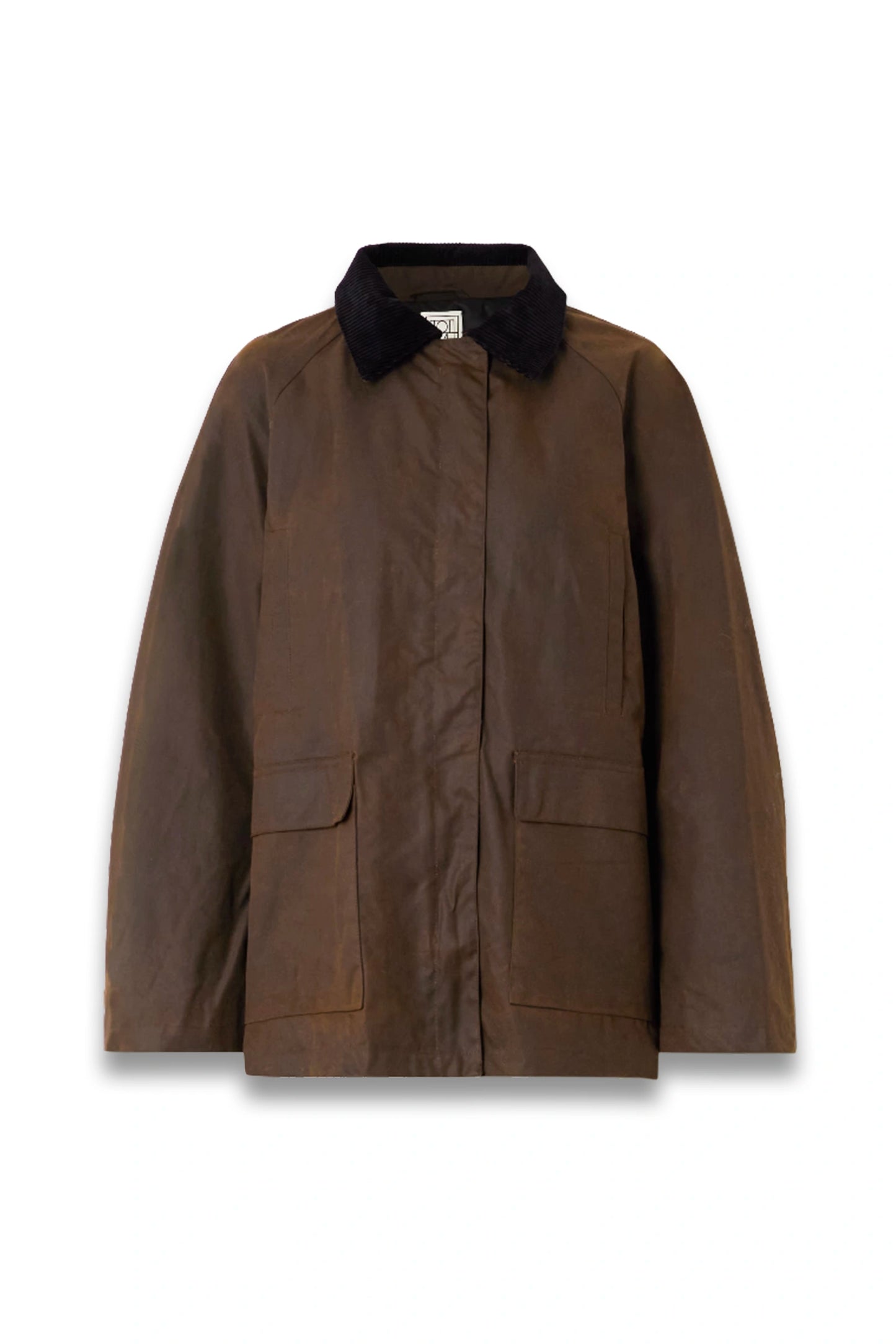 Oversized Corduroy-trimmed Waxed Organic Cotton Jacket