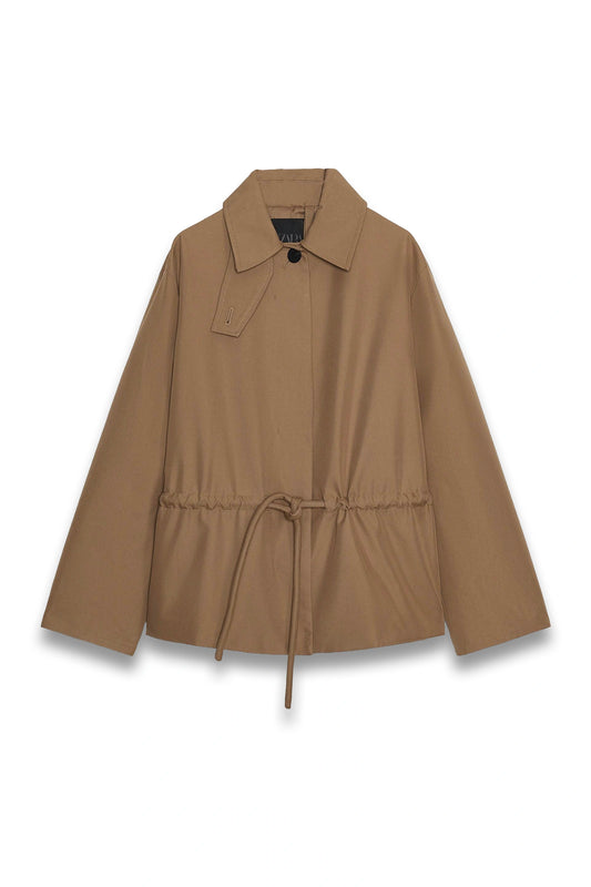 ZW Collection Short Parka With Adjustable Waist