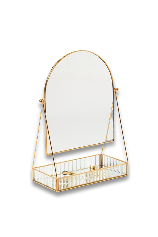 Loire Gold & Glass Dressing Table Mirror