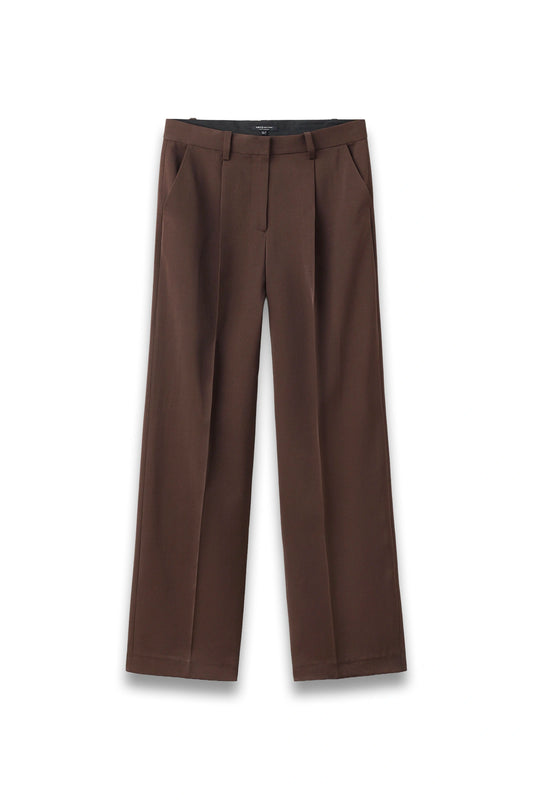 Pleated Straight-leg Suit Trousers