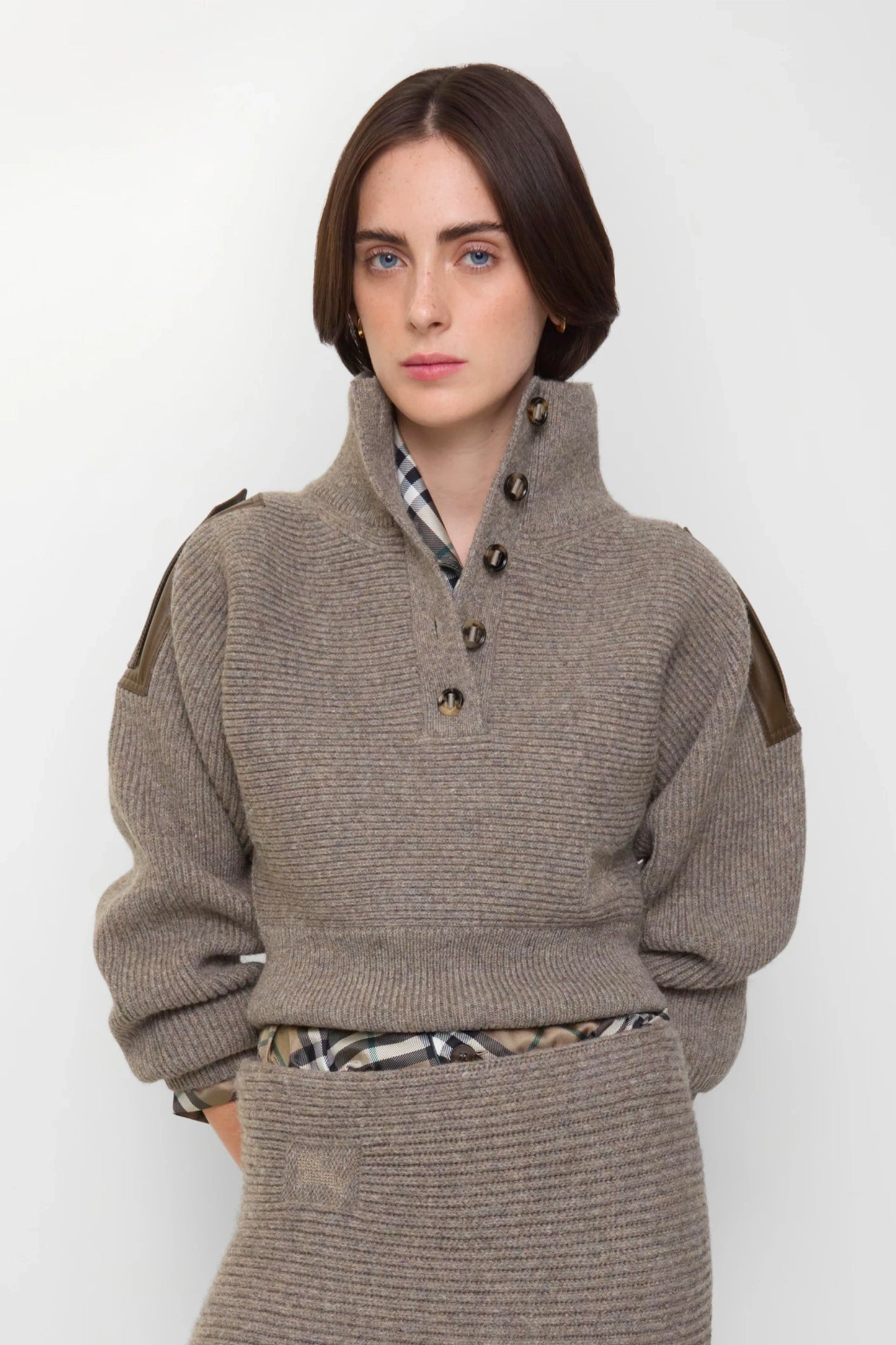 Wool Half-button Sweater