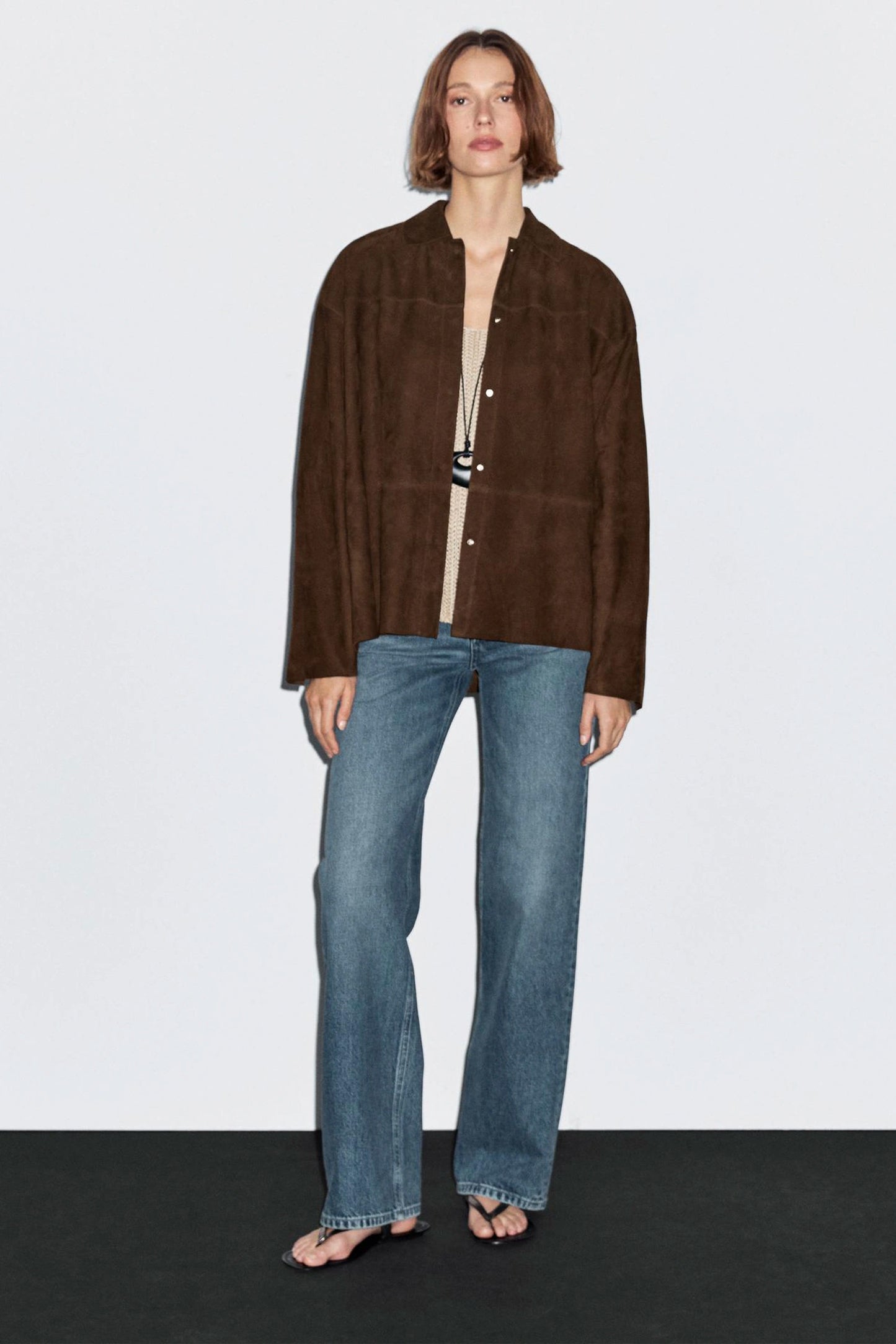Suede Leather Overshirt