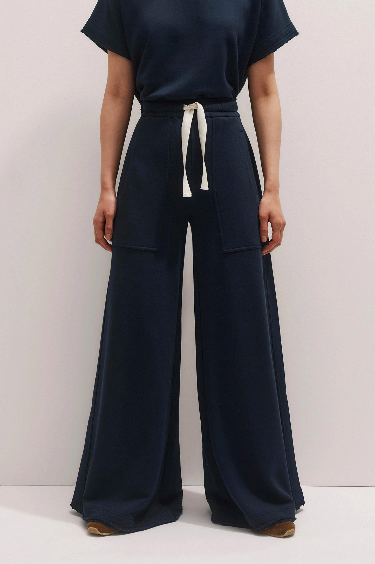 Drawstring Slouchy Wide-Leg Trouser