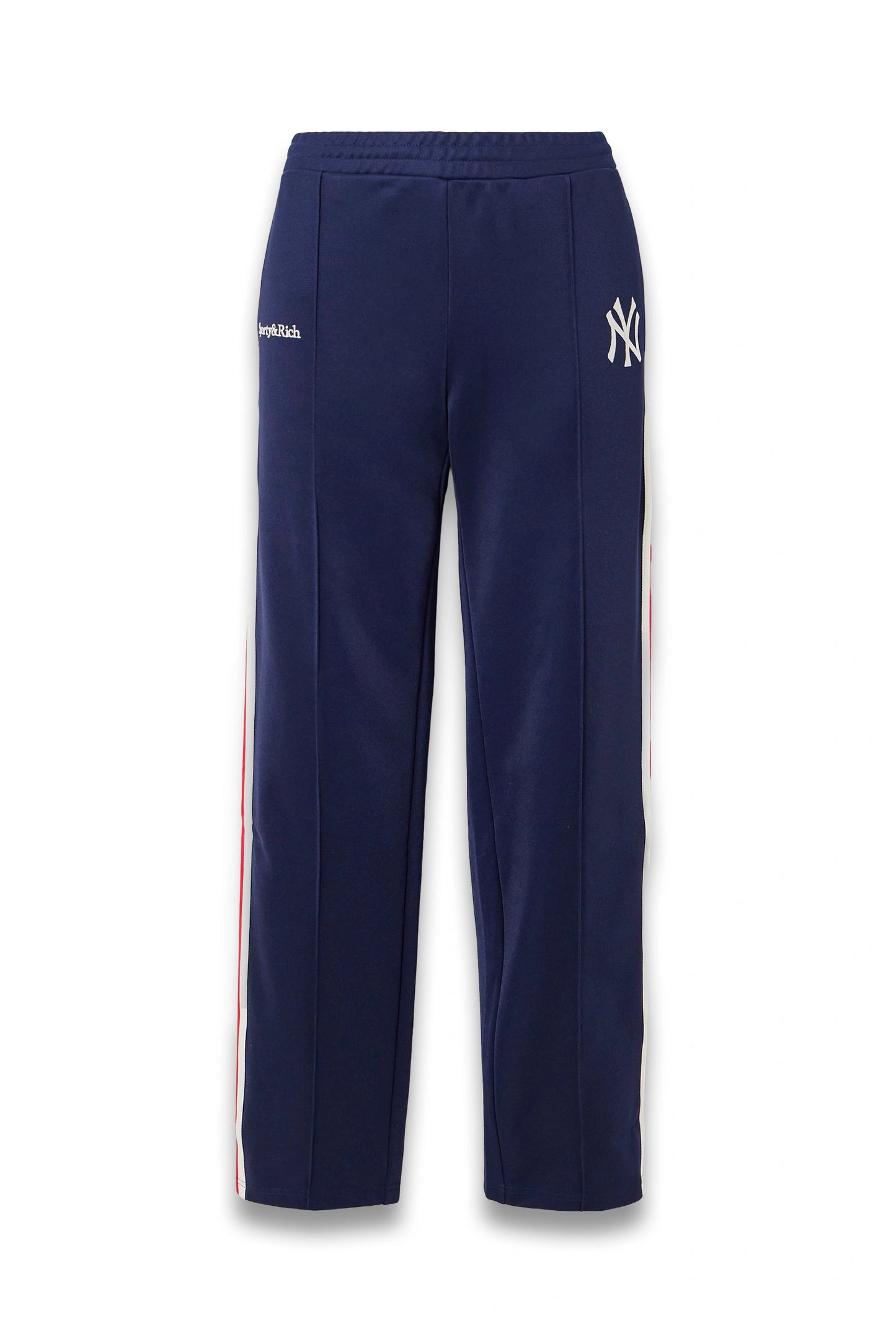 + New York Yankees Serif Striped Embroidered Jersey Track Pants