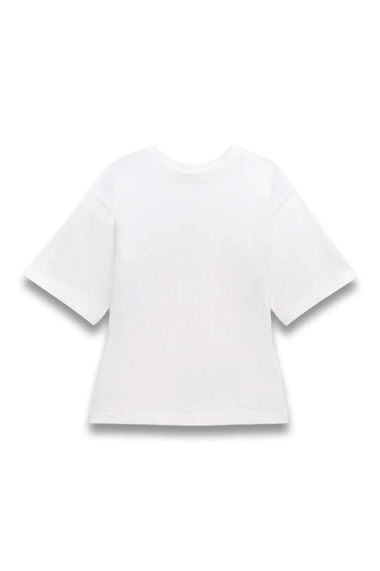 Zip Back Cotton T-Shirt