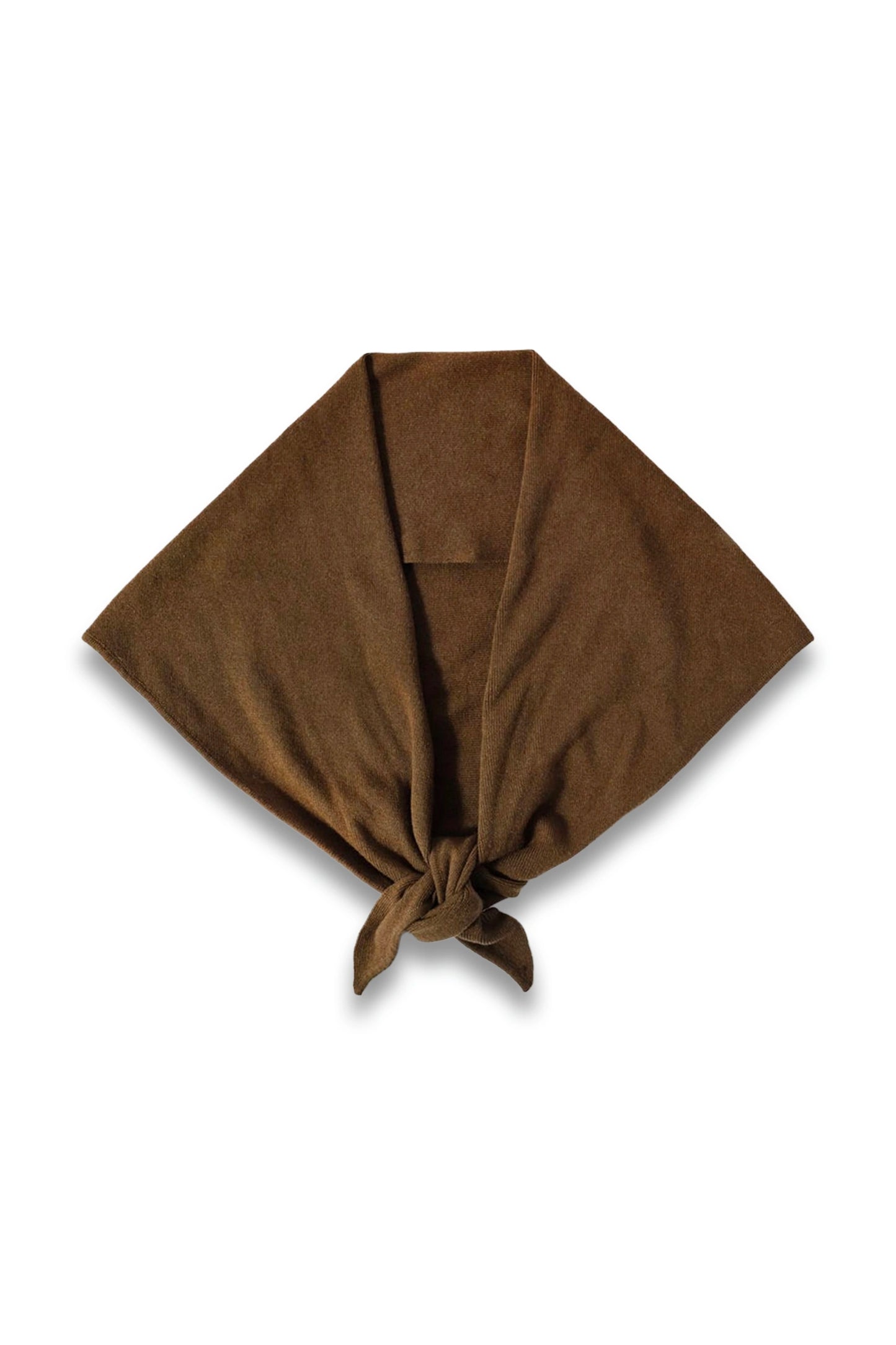 Khaki Wrap Triangle Knit Scarf