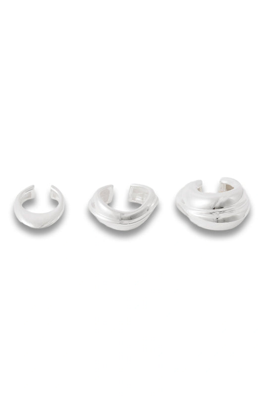 Set of Three Silver-plated Ear Cuffs