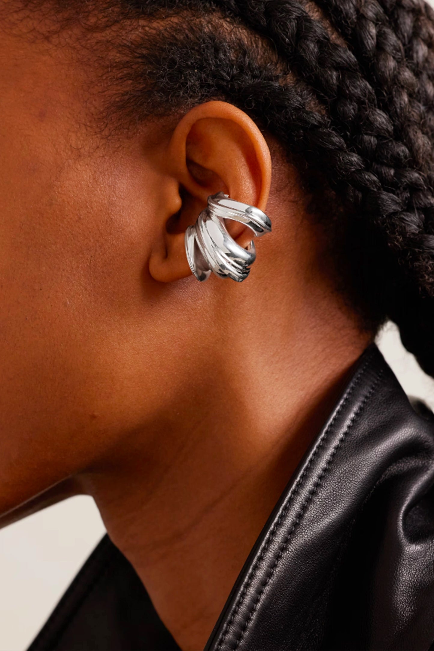 Set of Three Silver-plated Ear Cuffs