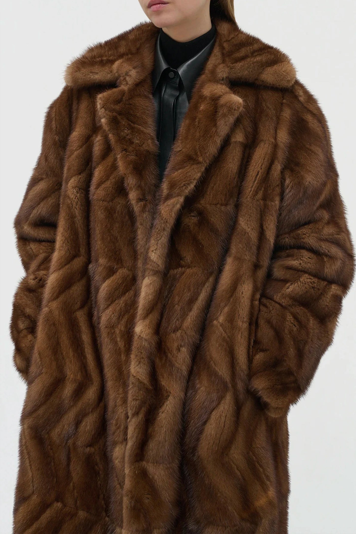 Andal Coat in Mahogany Recycled Mink Fur