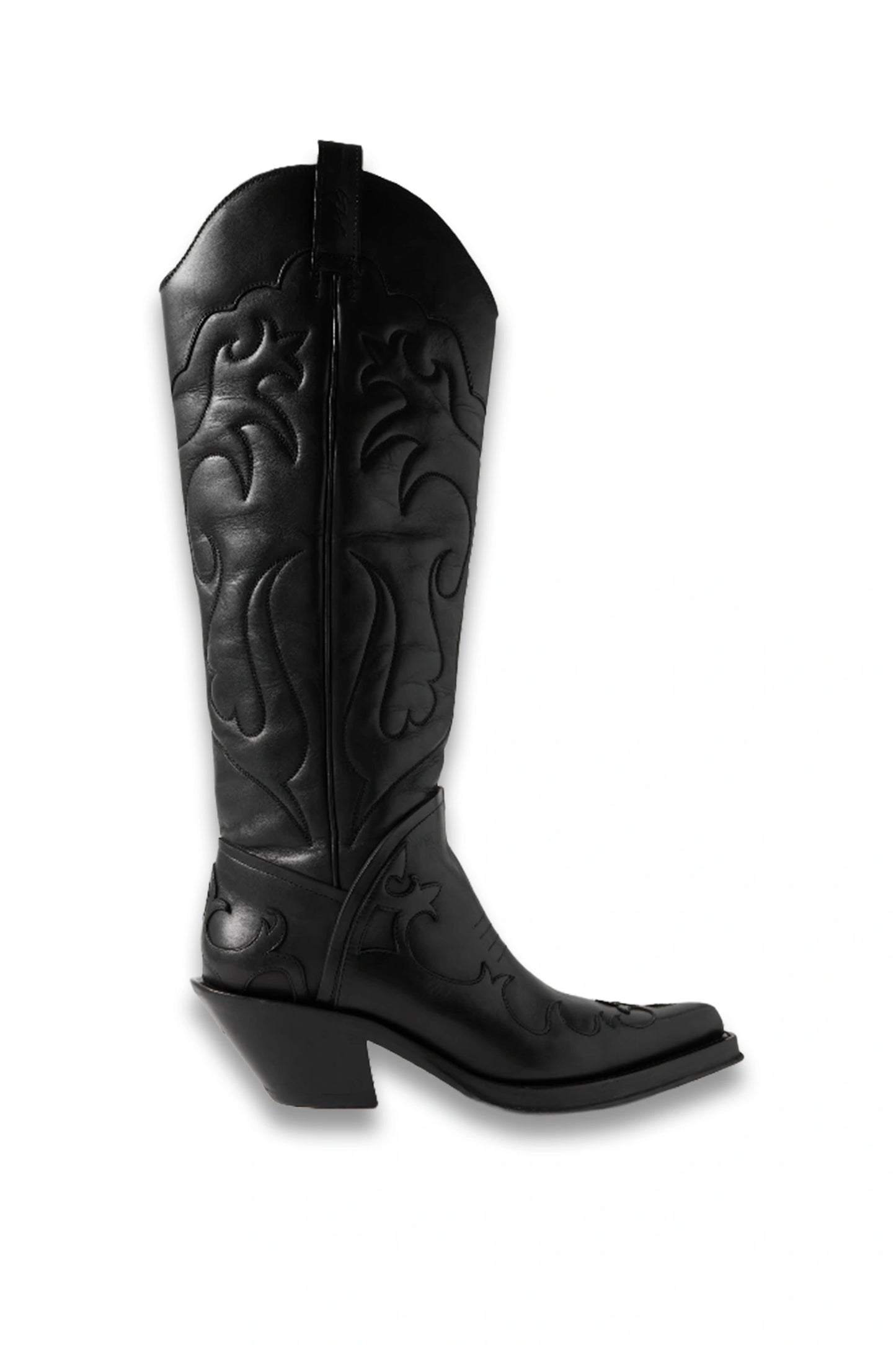 Capitana Embroidered Leather Knee Boots