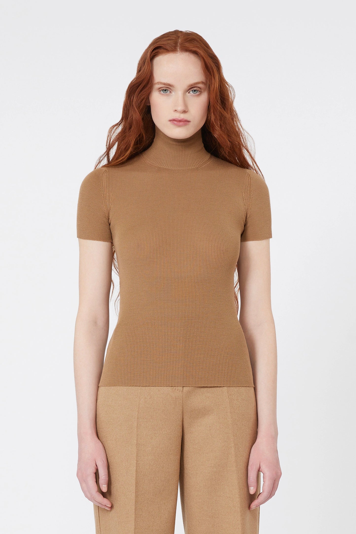 Wool Knit Turtleneck Jumper