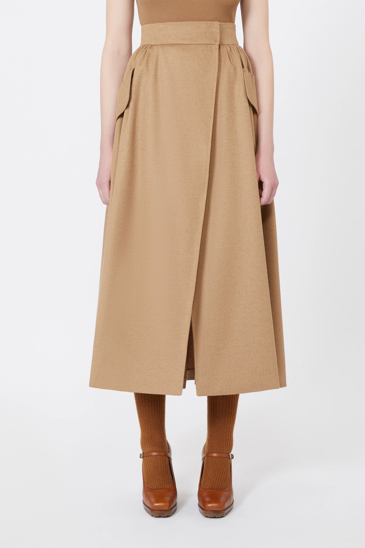 Camel Drap Skirt
