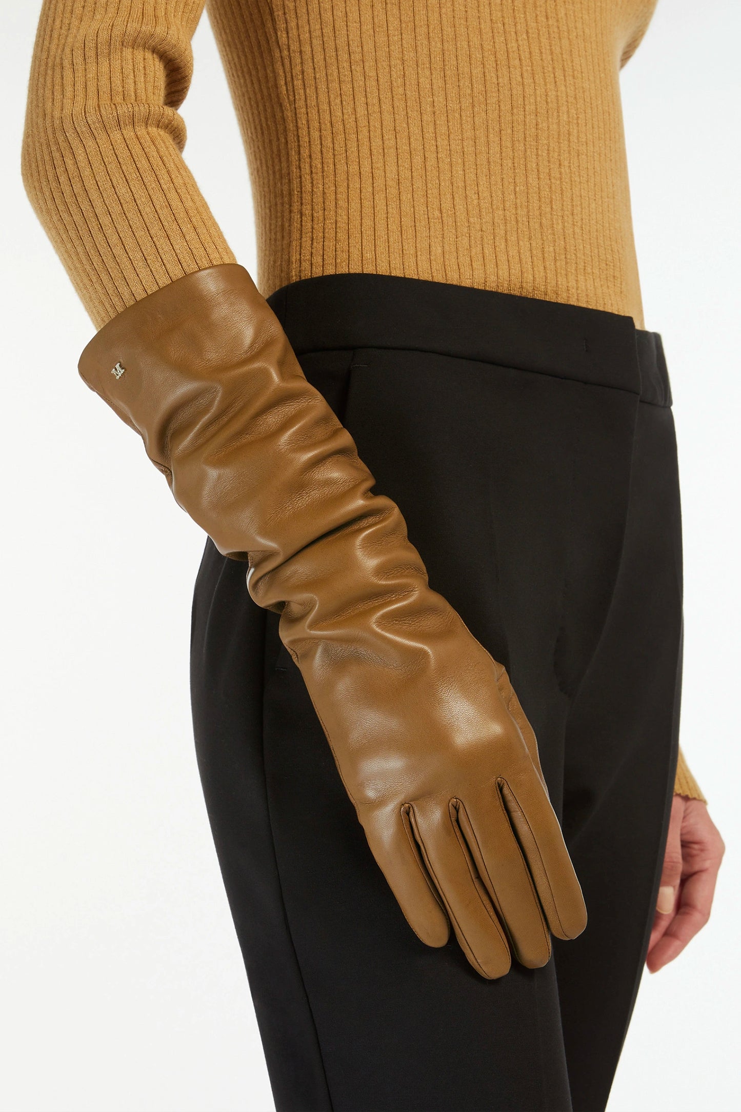 Long Nappa Leather Gloves