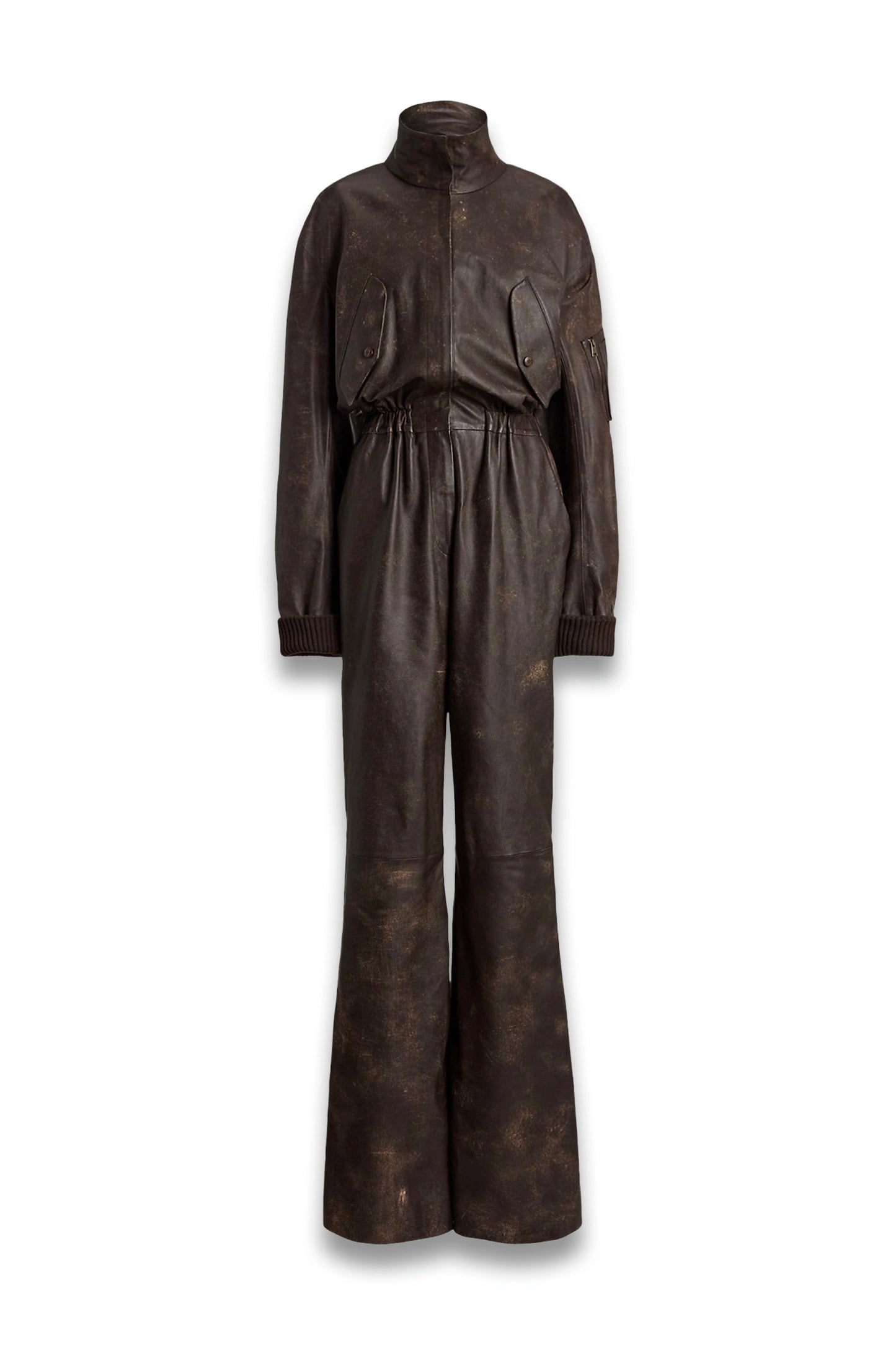 Vaughn Distressed Lambskin Jumpsuit