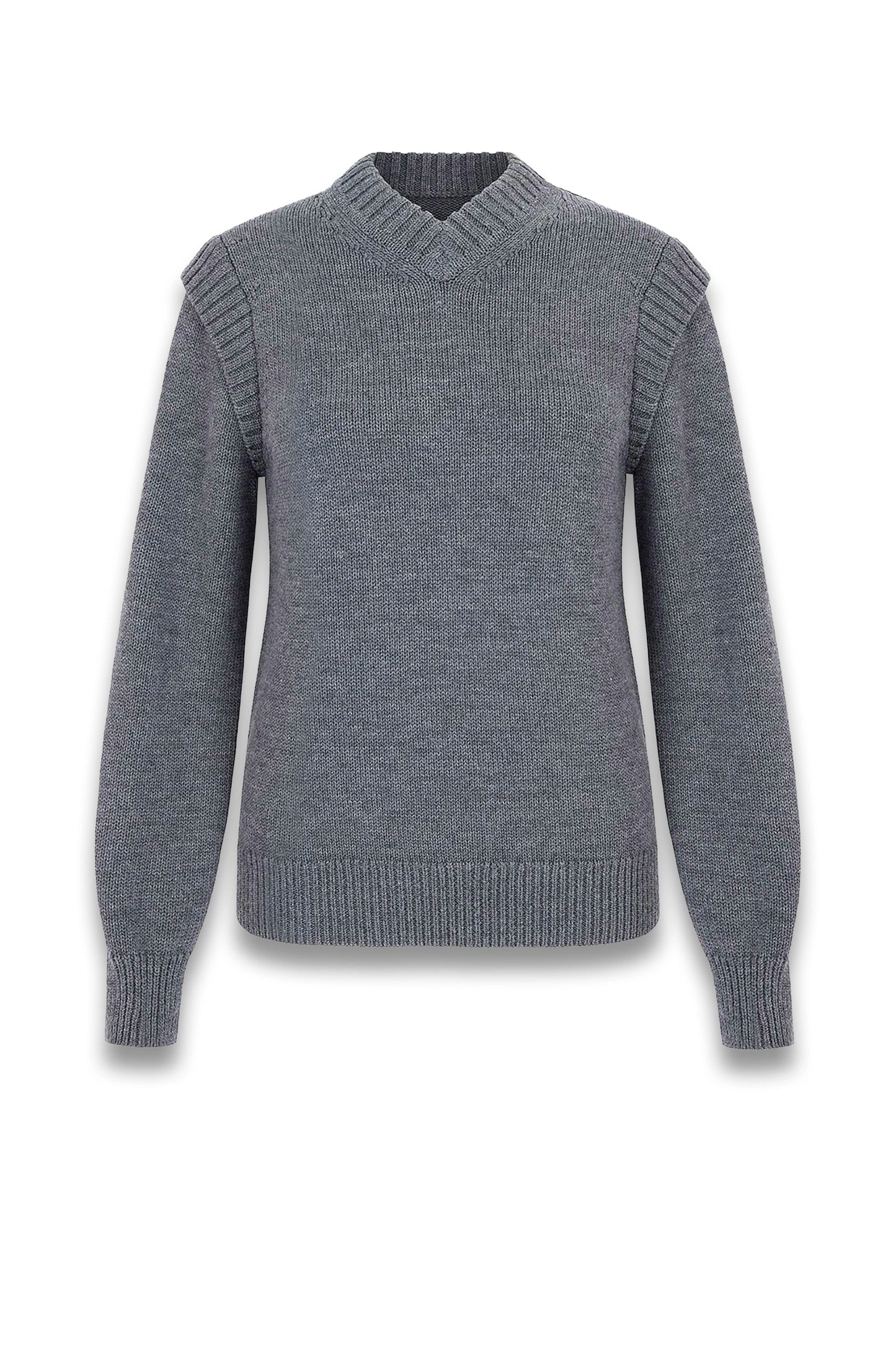 Kit Knit in Grey Melange Merino Wool