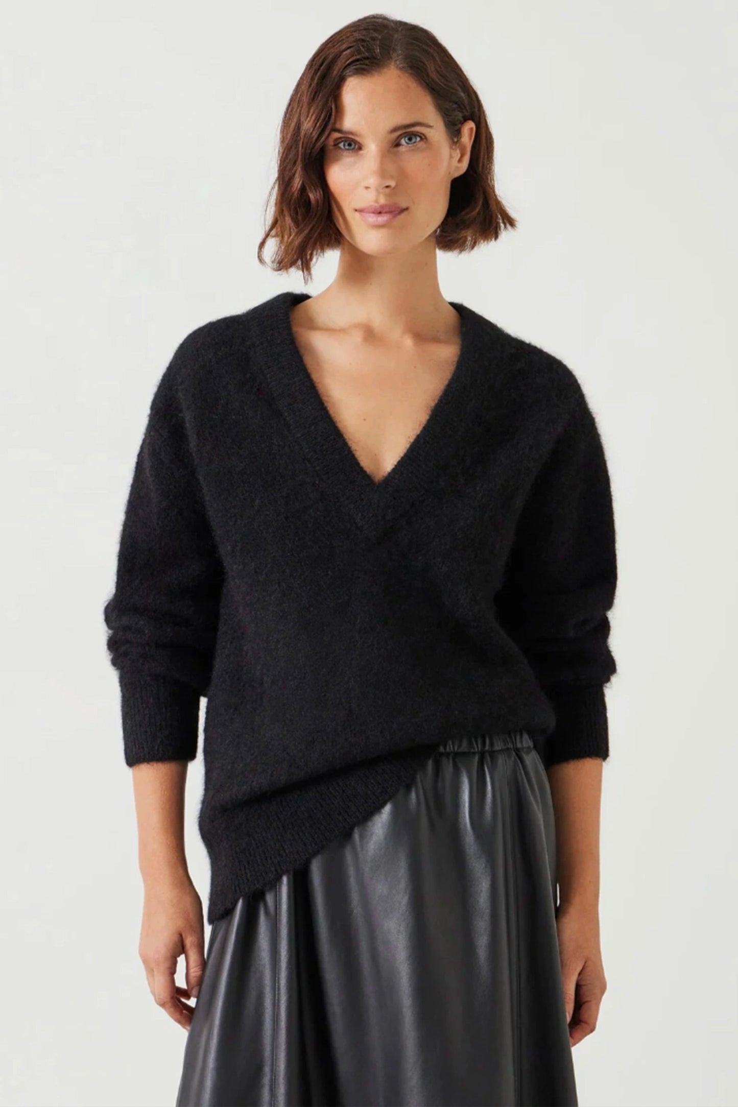 Lacey V Neck Alpaca Blend Jumper