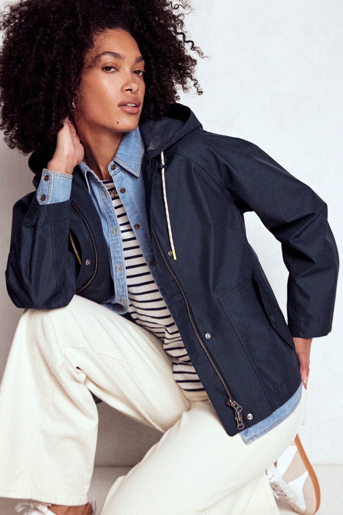 Cropped Rain Mac