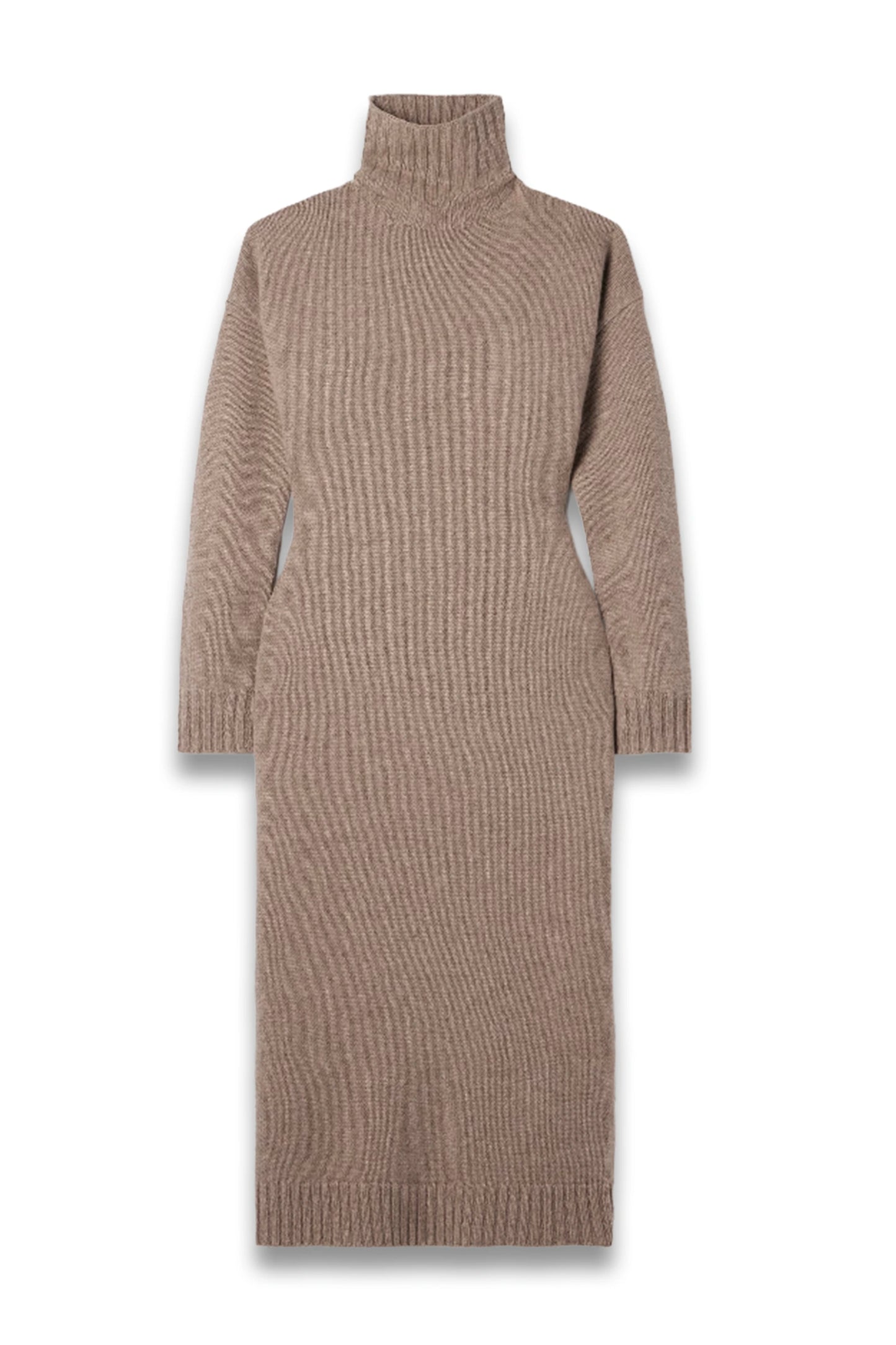 Cashmere Turtleneck Midi Dress