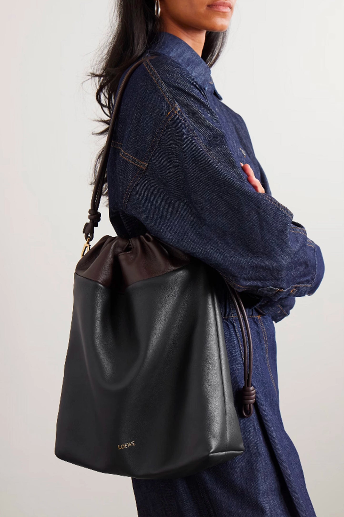 Flamenco Two-tone Leather Tote