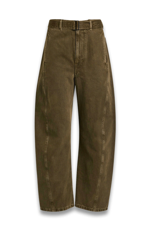 Belted Barrel-leg Jeans