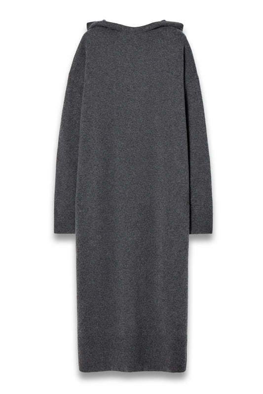 Hooded Merino Wool Maxi Dress