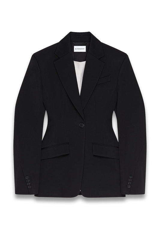 Single-breasted Cocoon Jacket in Wool