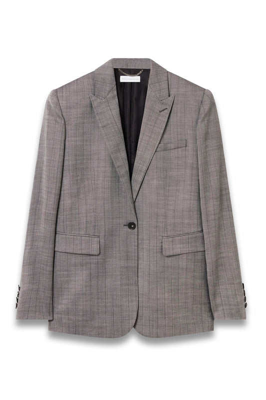 Single-Breasted Pinstripe Jacket