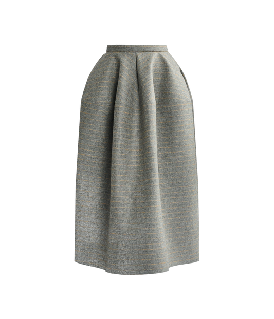 Pinstripe Full Midi Skirt
