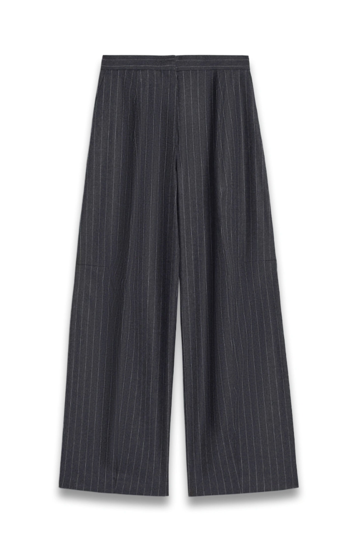 Wide, Wool and Viscose Trousers - Runway - Dark Grey