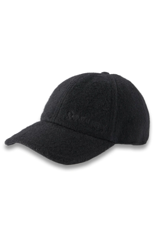 Embroidered Brushed-cashmere Baseball Cap