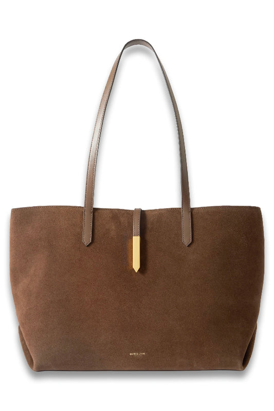 Tokyo Leather-trimmed Suede Tote