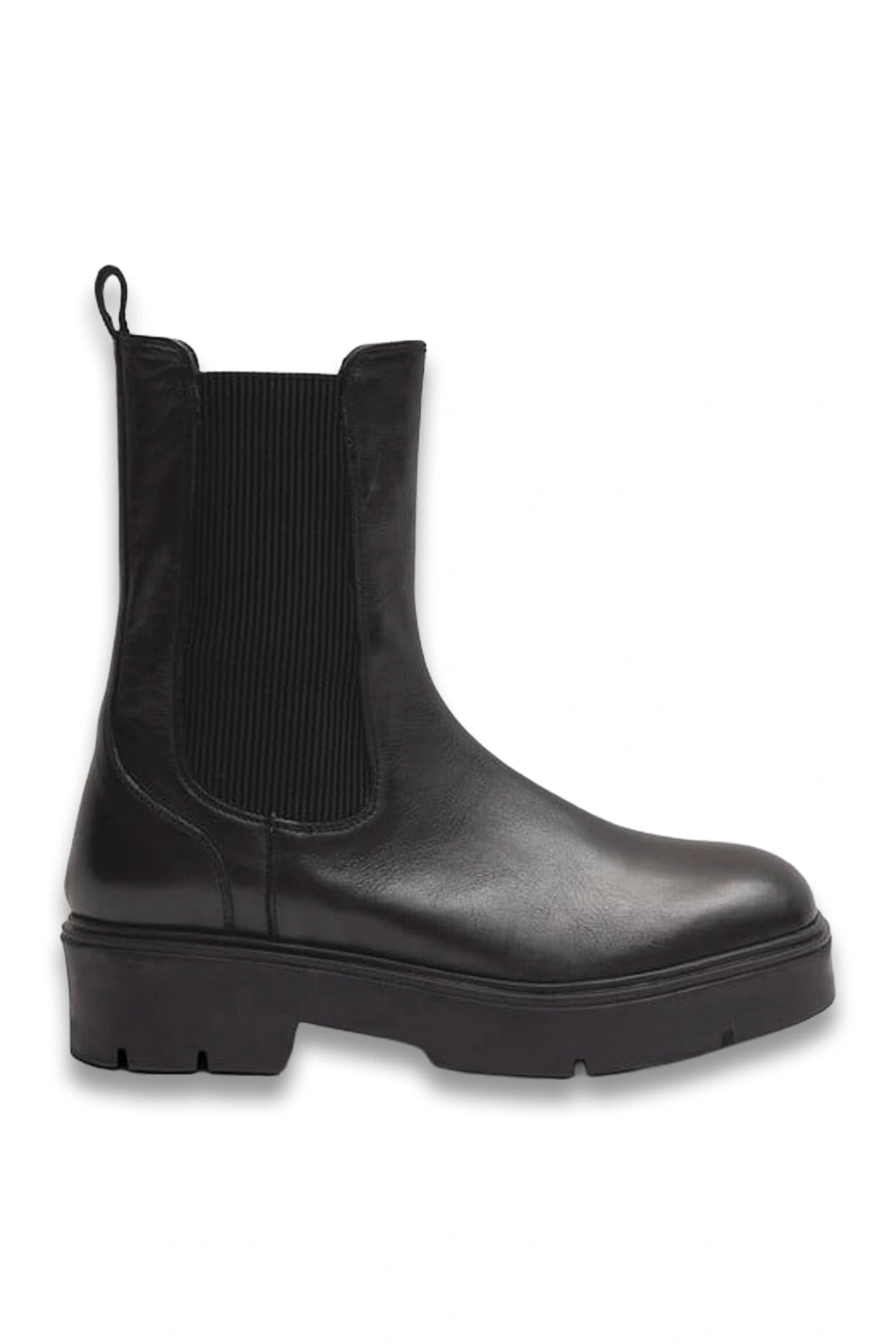 Chunky Leather Chelsea Boots